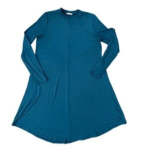 Reb & J Teal Long Sleeve Swing Dress Size XL Y2K